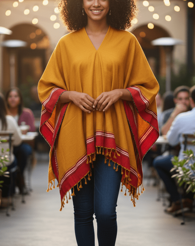 Orange Poncho