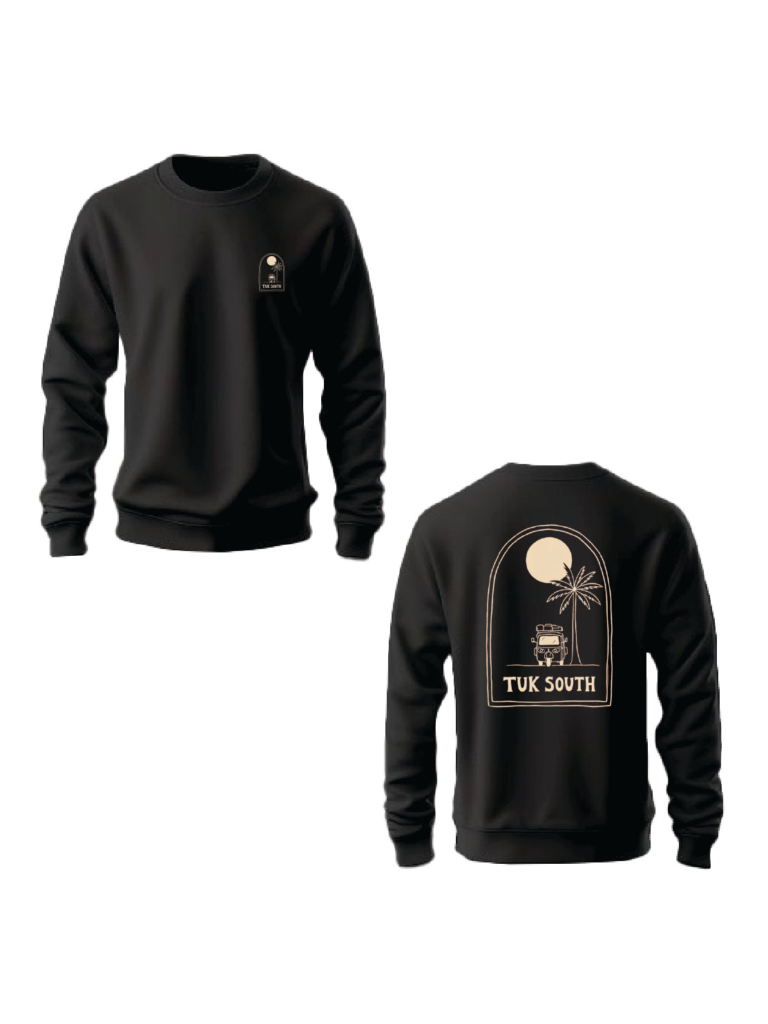 Kali Graphic Sweats: Top - Black with Slow Livin