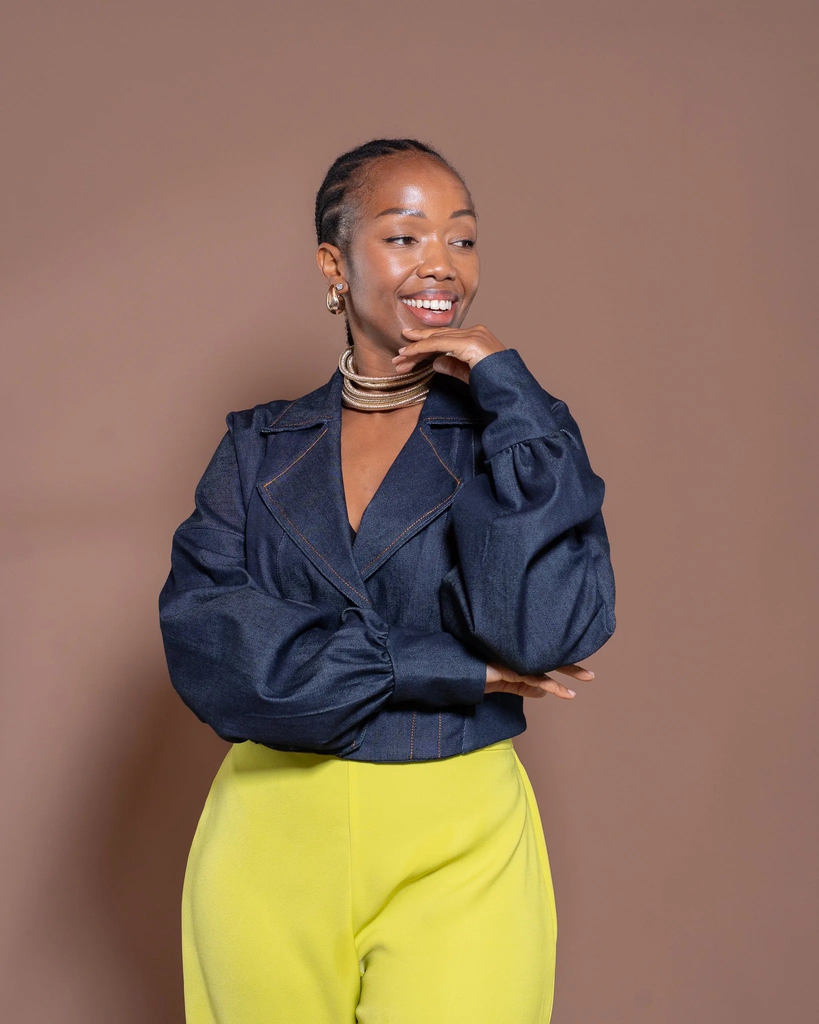 Denim Muse Pleated Jacket