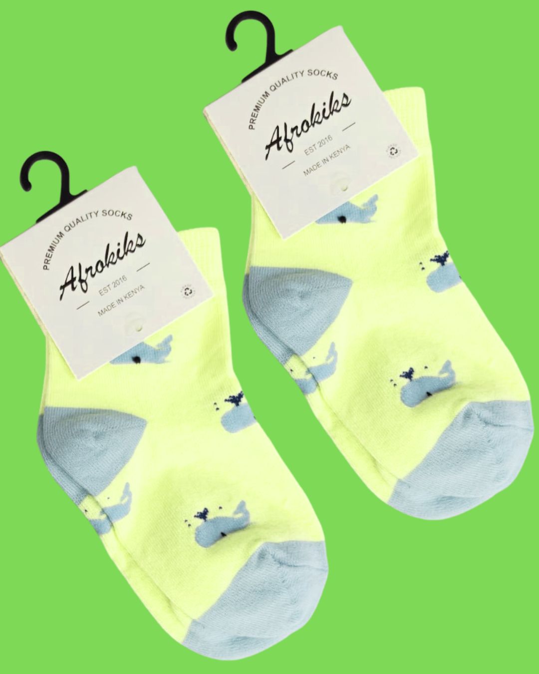 Afrokiks Socks – Whale Print