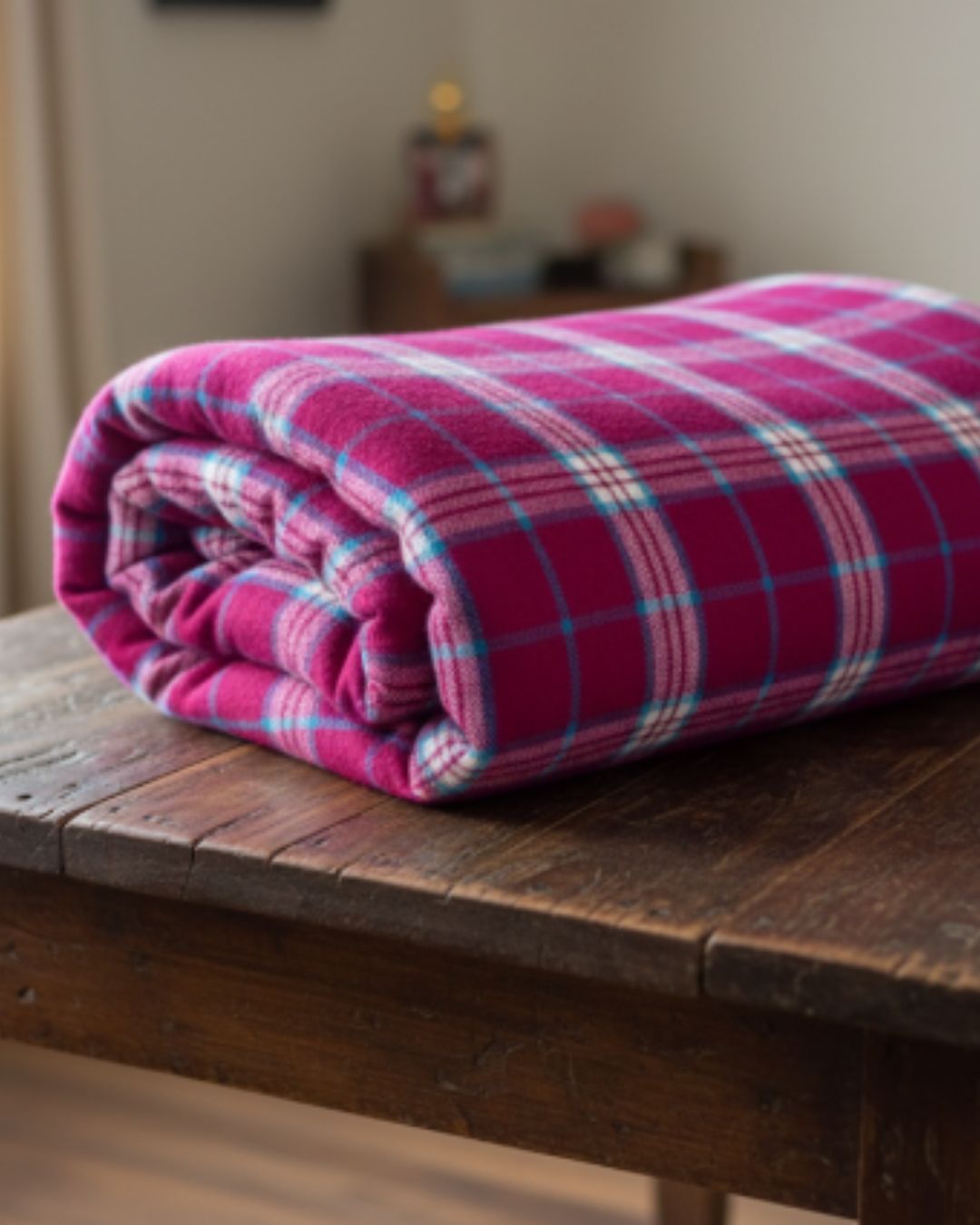 Maasai Fleece Lined Blanket – Pink