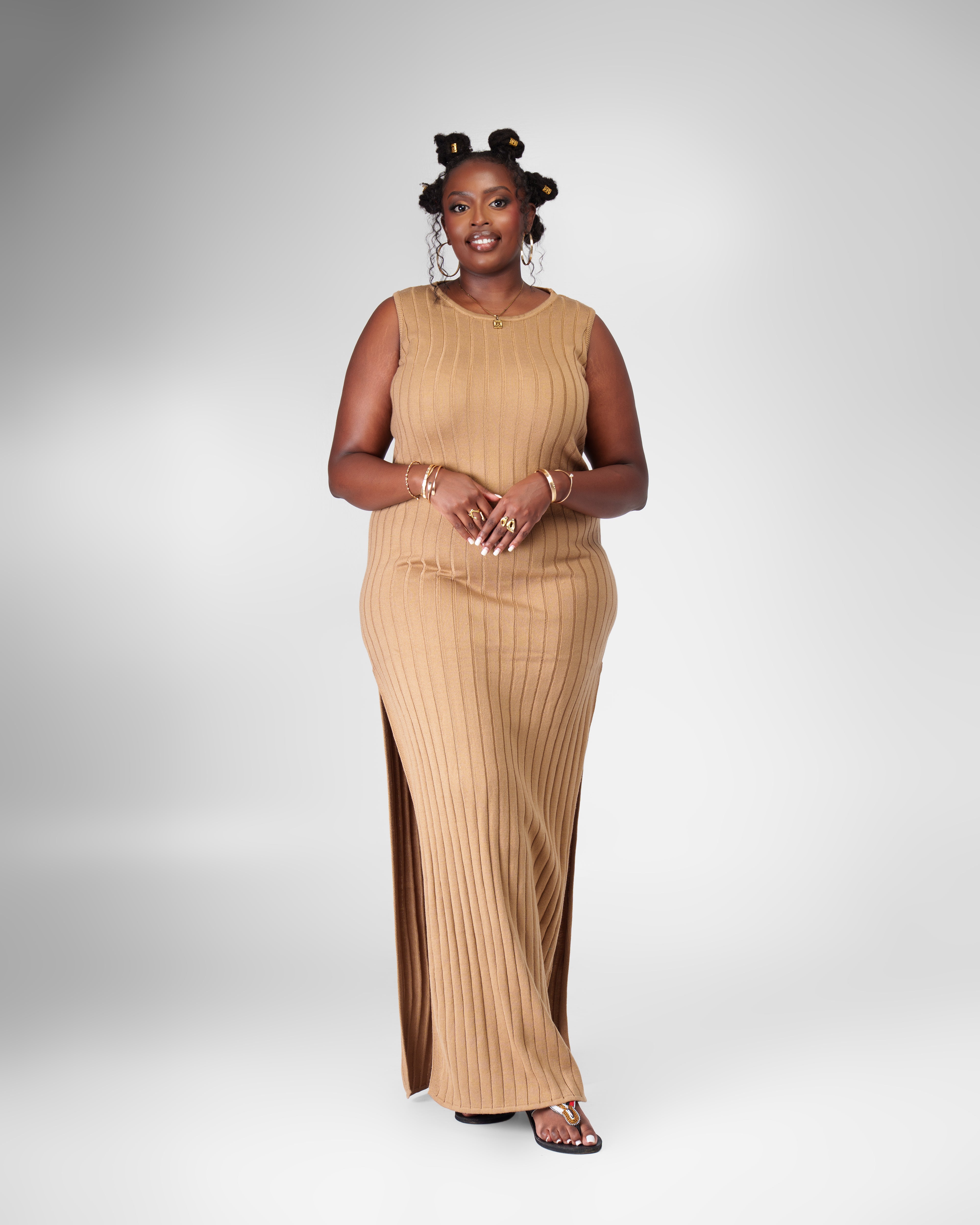 Nuru Maxi Dress-Ivory