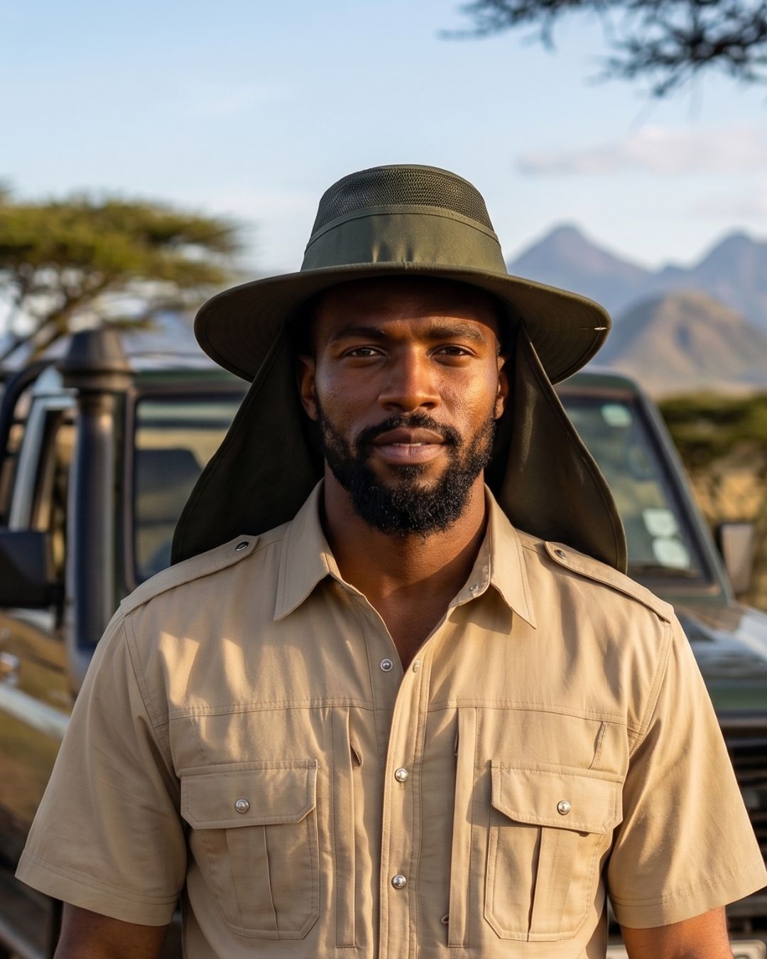Safari Hat With Neck Flap