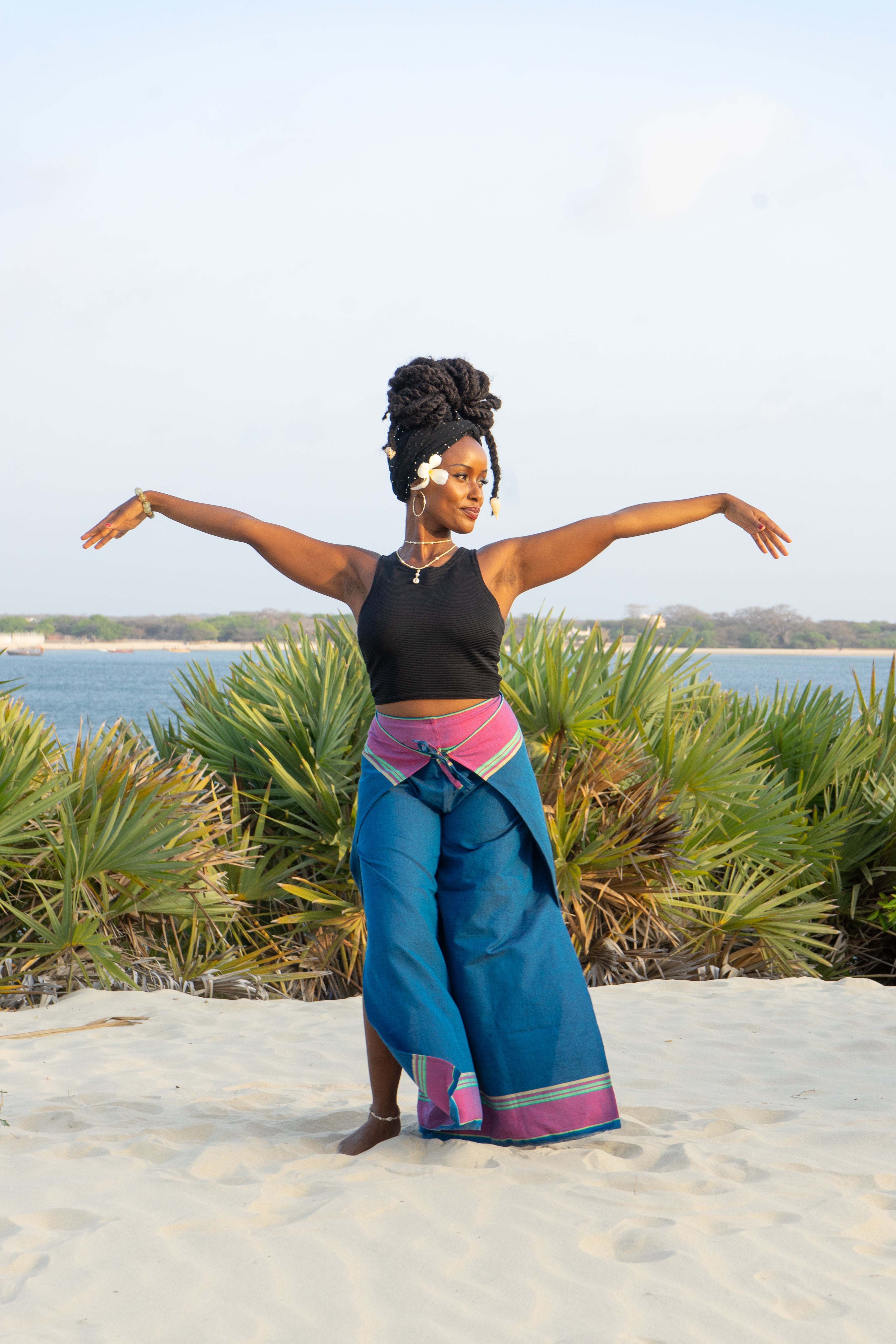 Blue Lamu Trousers