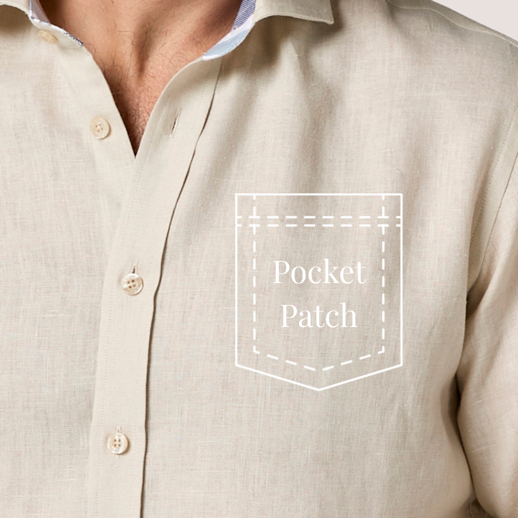 Sand Linen Pocket Fabric Patch