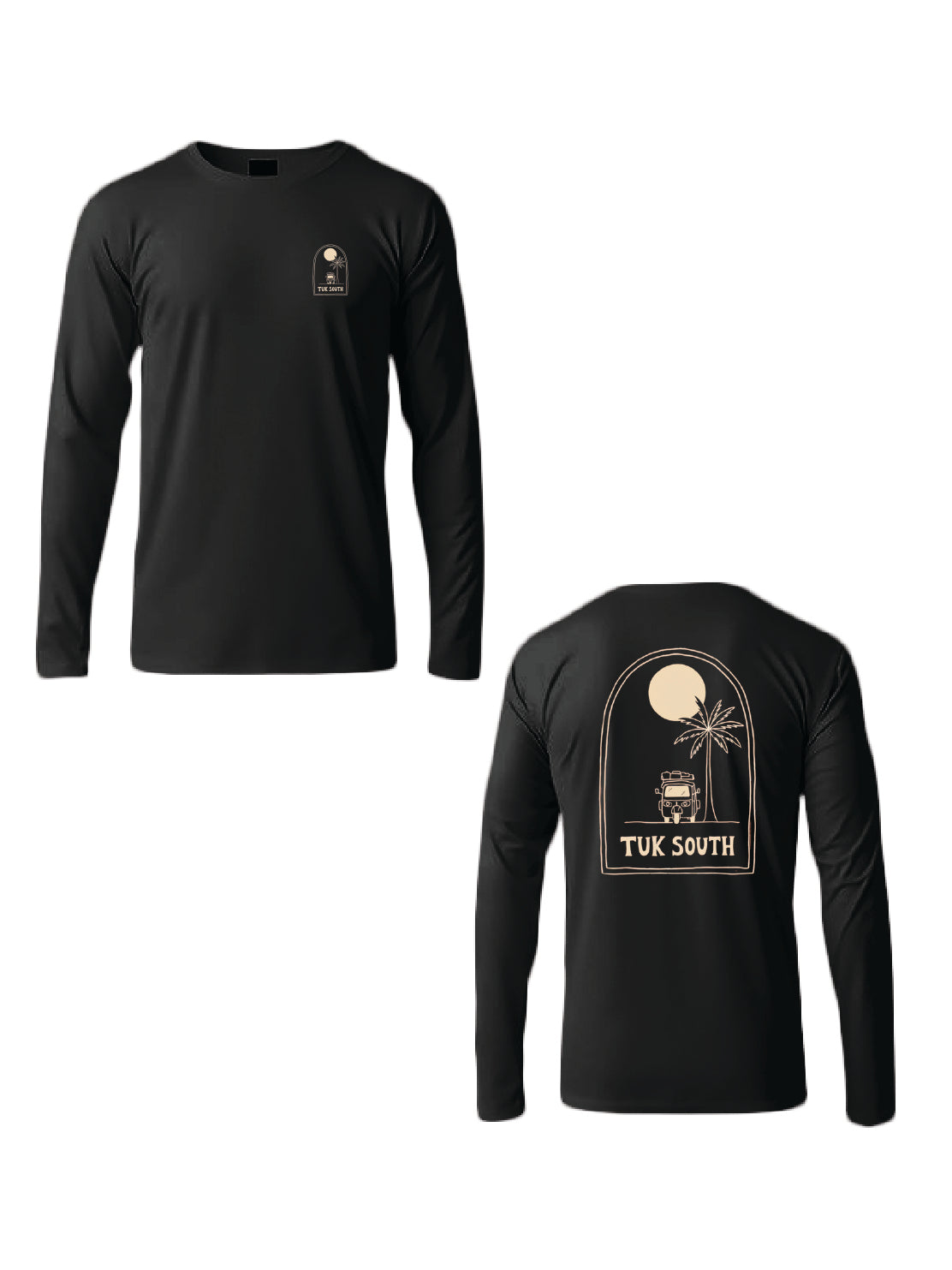 Kali Long-Sleeve Graphic Ts: Black with Slow Livin