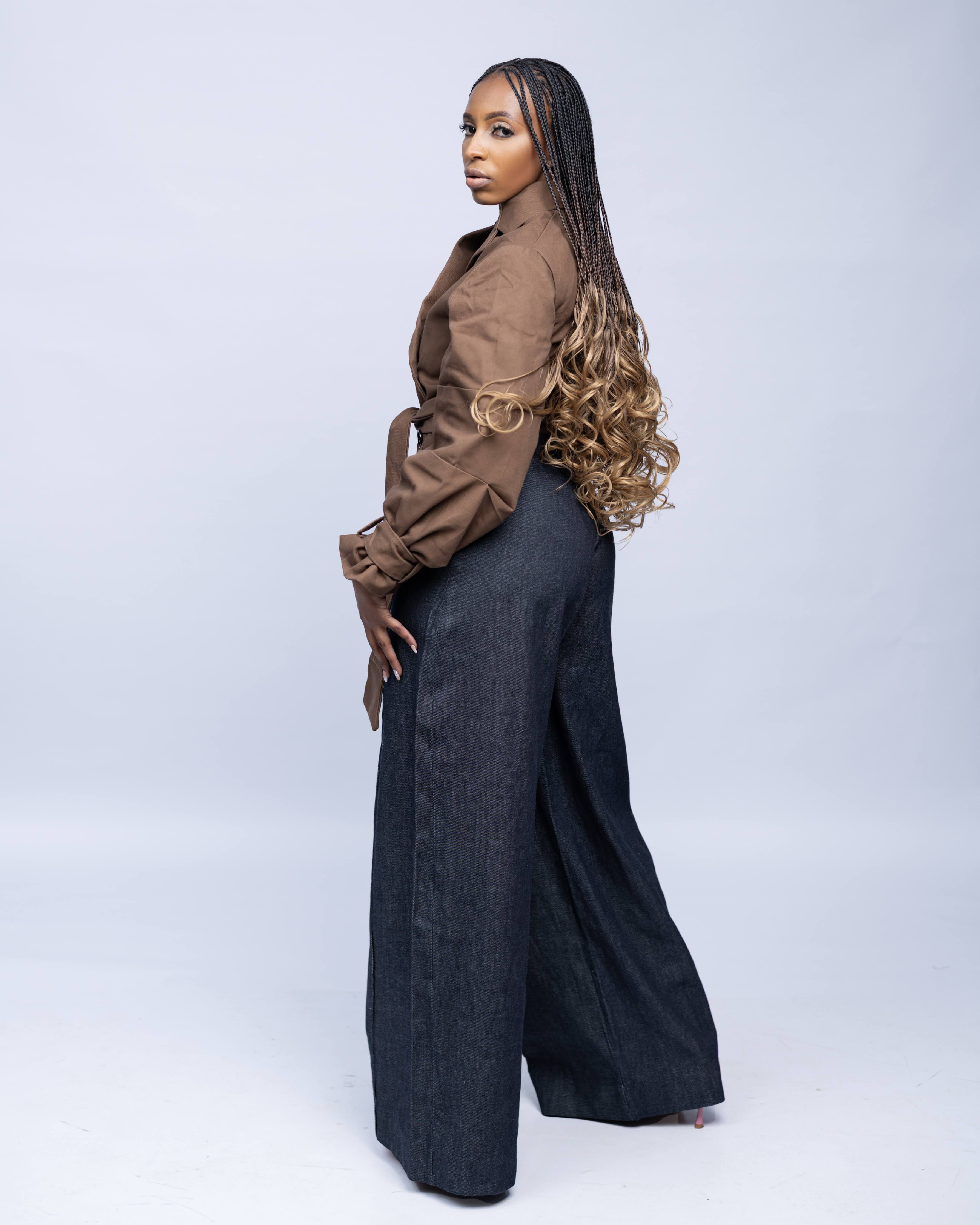 Harvey Crop Coat- Coffee