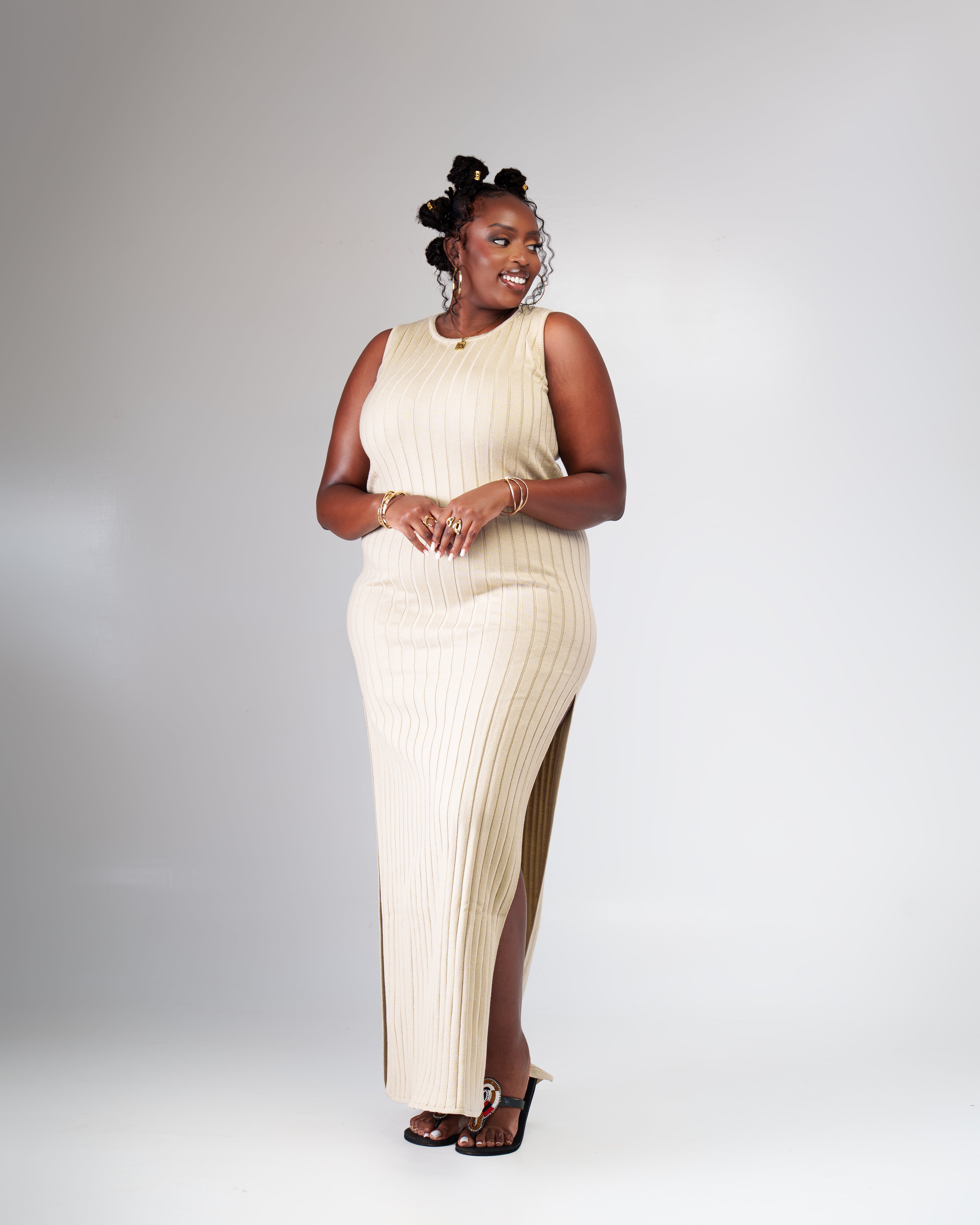 Nuru Maxi Dress - Coral
