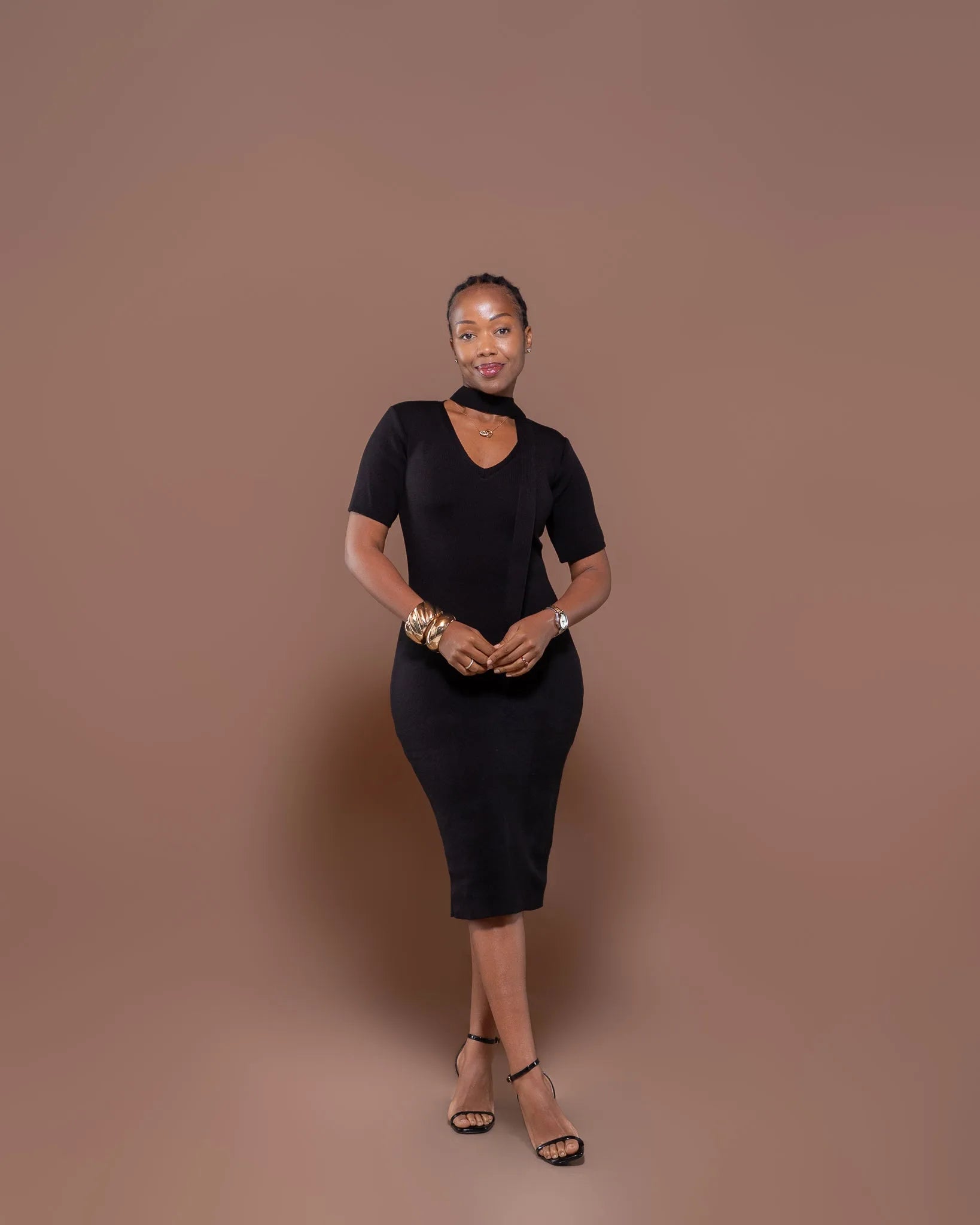 Axis Midi Dress In Black