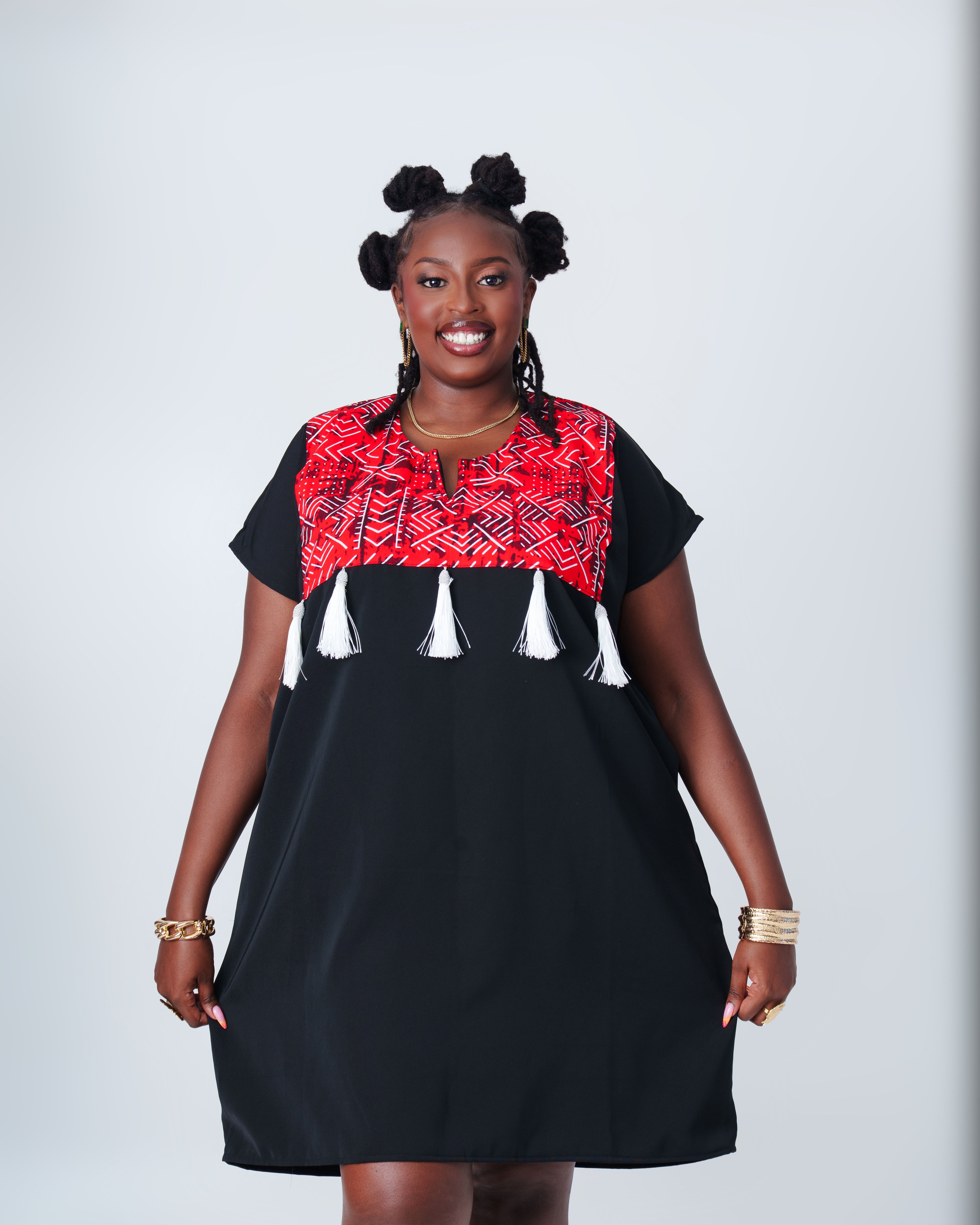 Shift with Tassels-Black