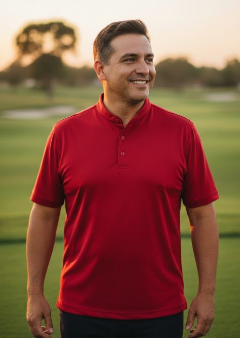 Red Drifit Polo Shirt