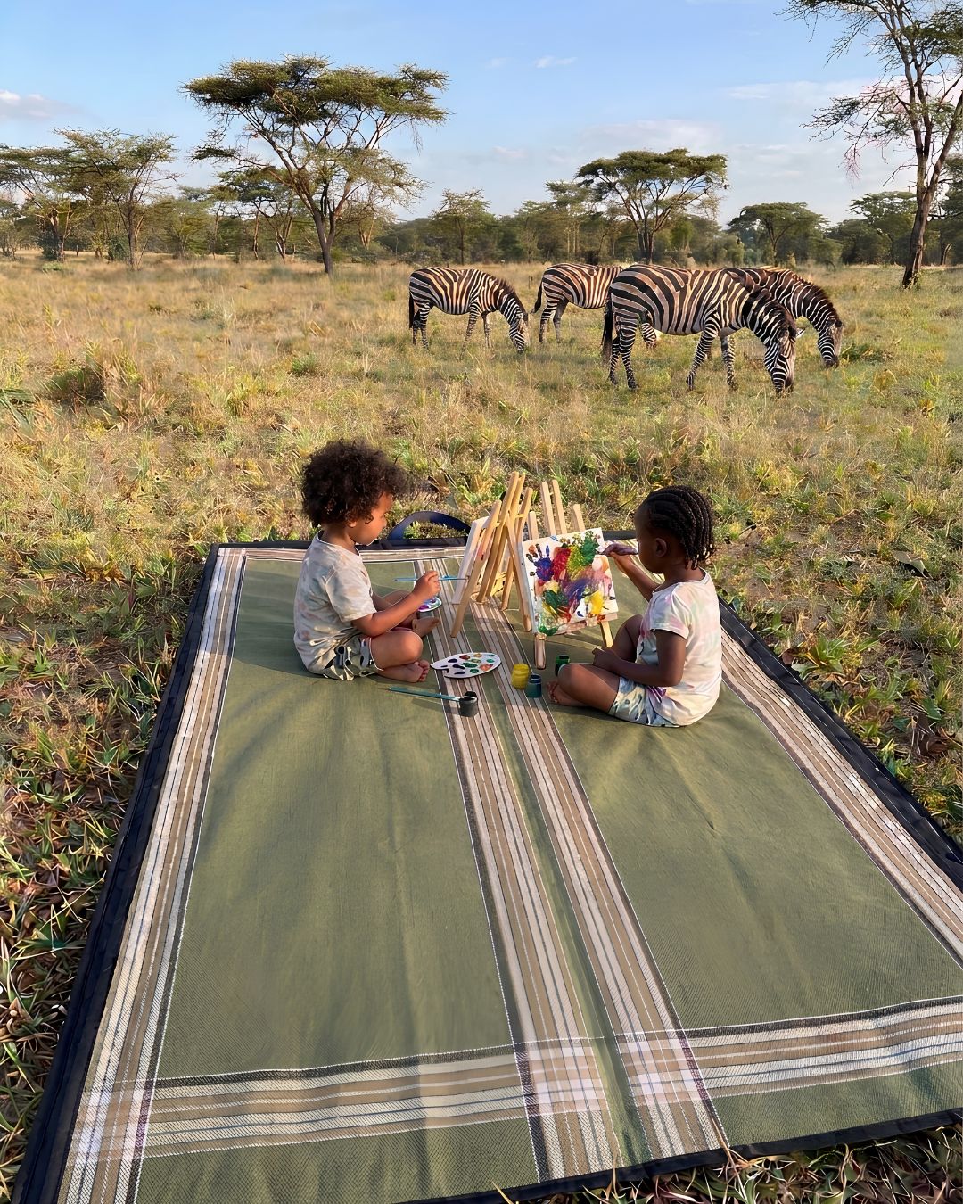 Olive Kikoy Picnic Mat – (with foam padding and PVC lining)