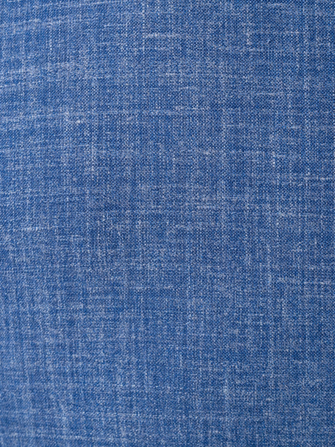 Blue Linen Blend Fabric Swatch