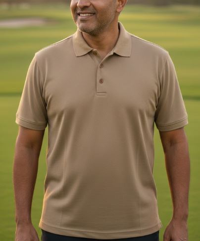 Camel Brown Drifit Polo Shirt