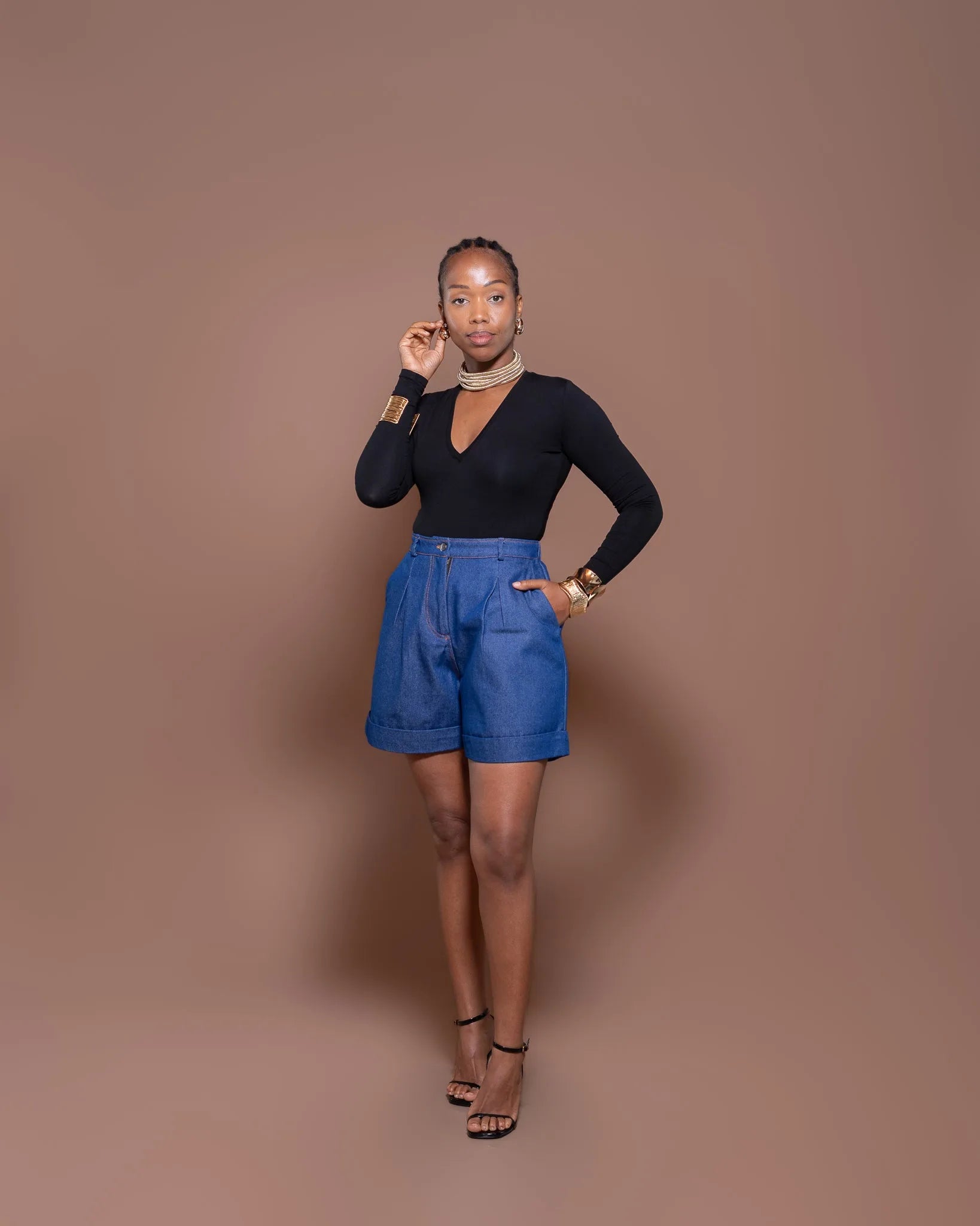 Denim Muse Turn-up Shorts
