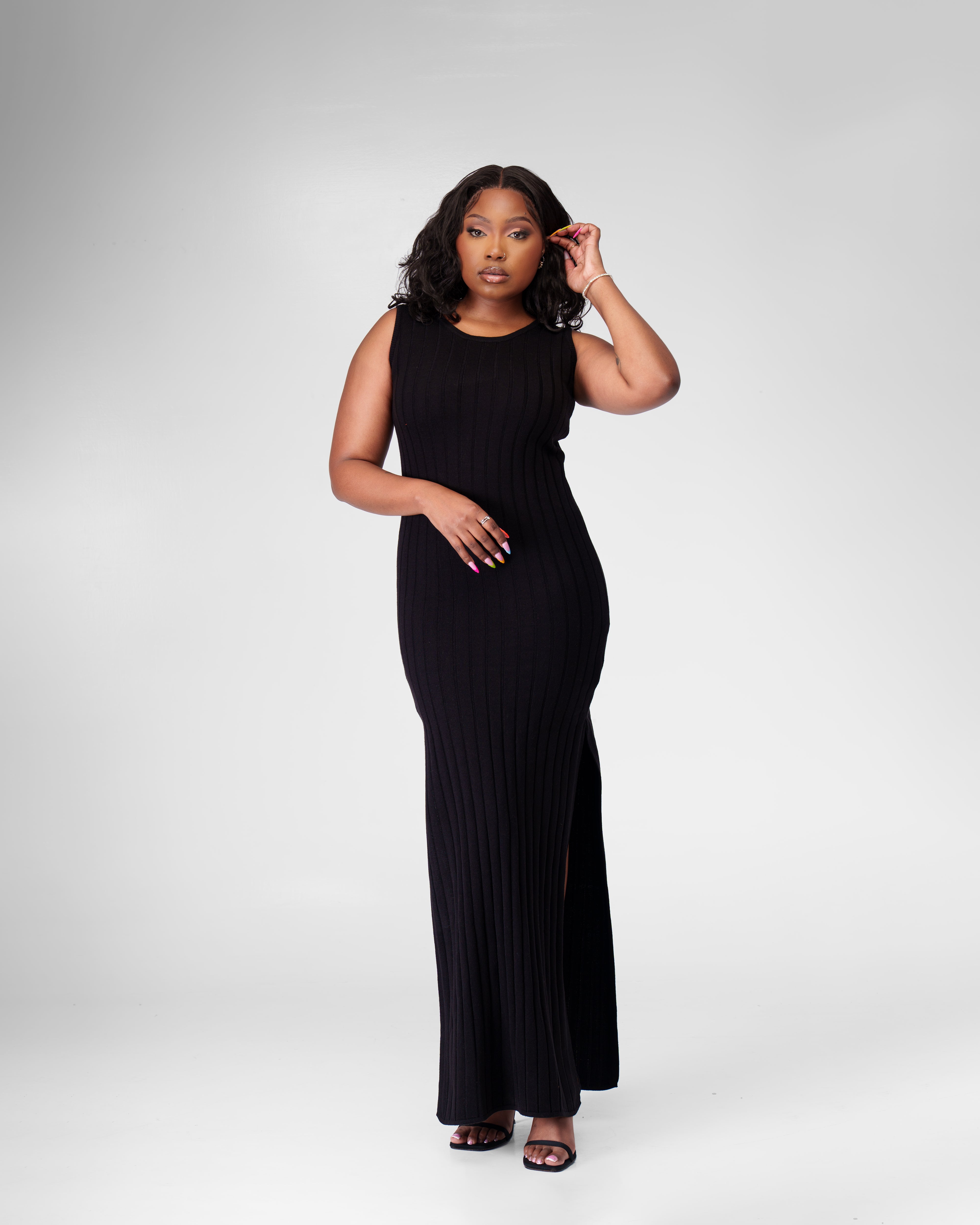 Nuru Maxi Dress-Black