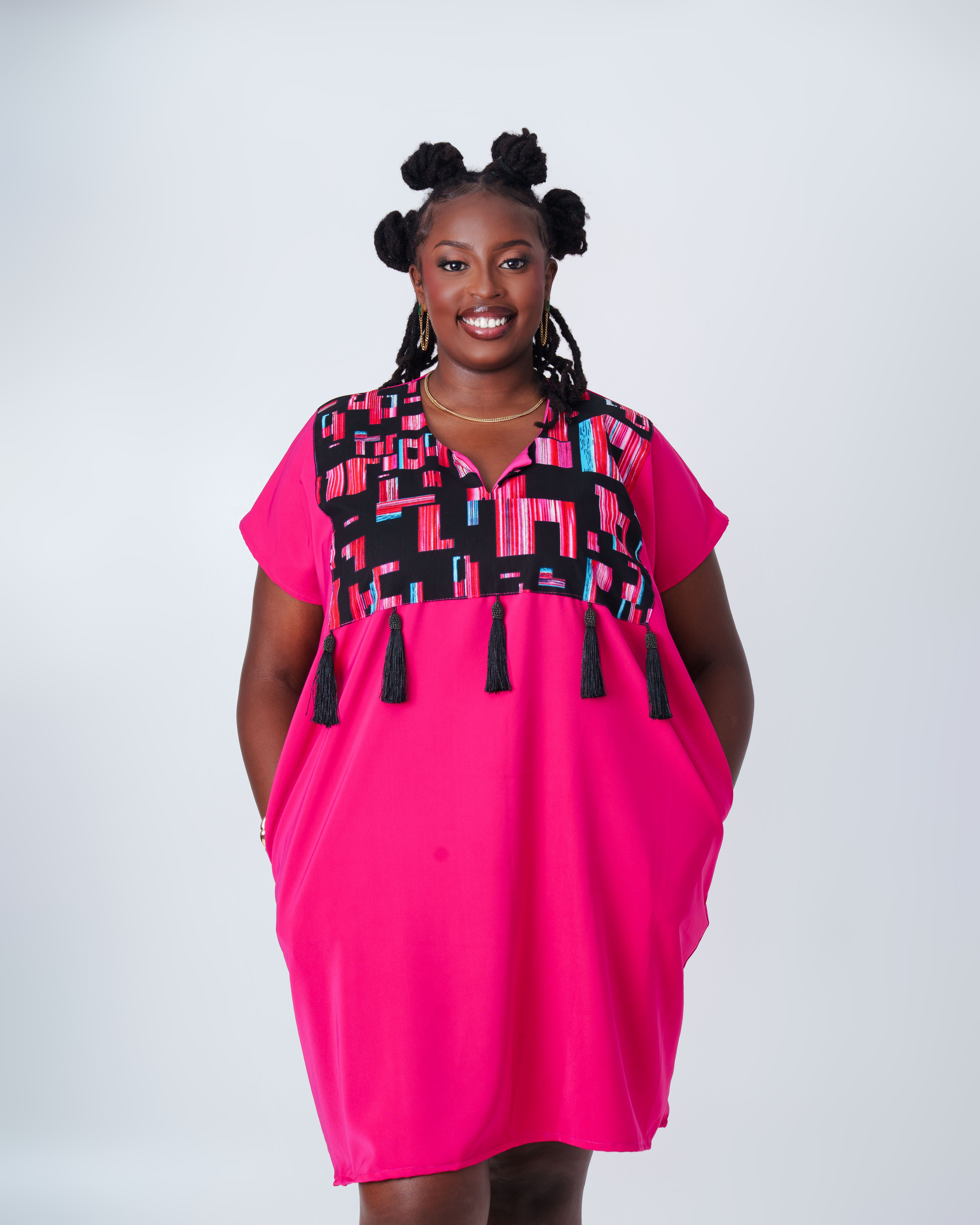 Shift with Tassels-Pink