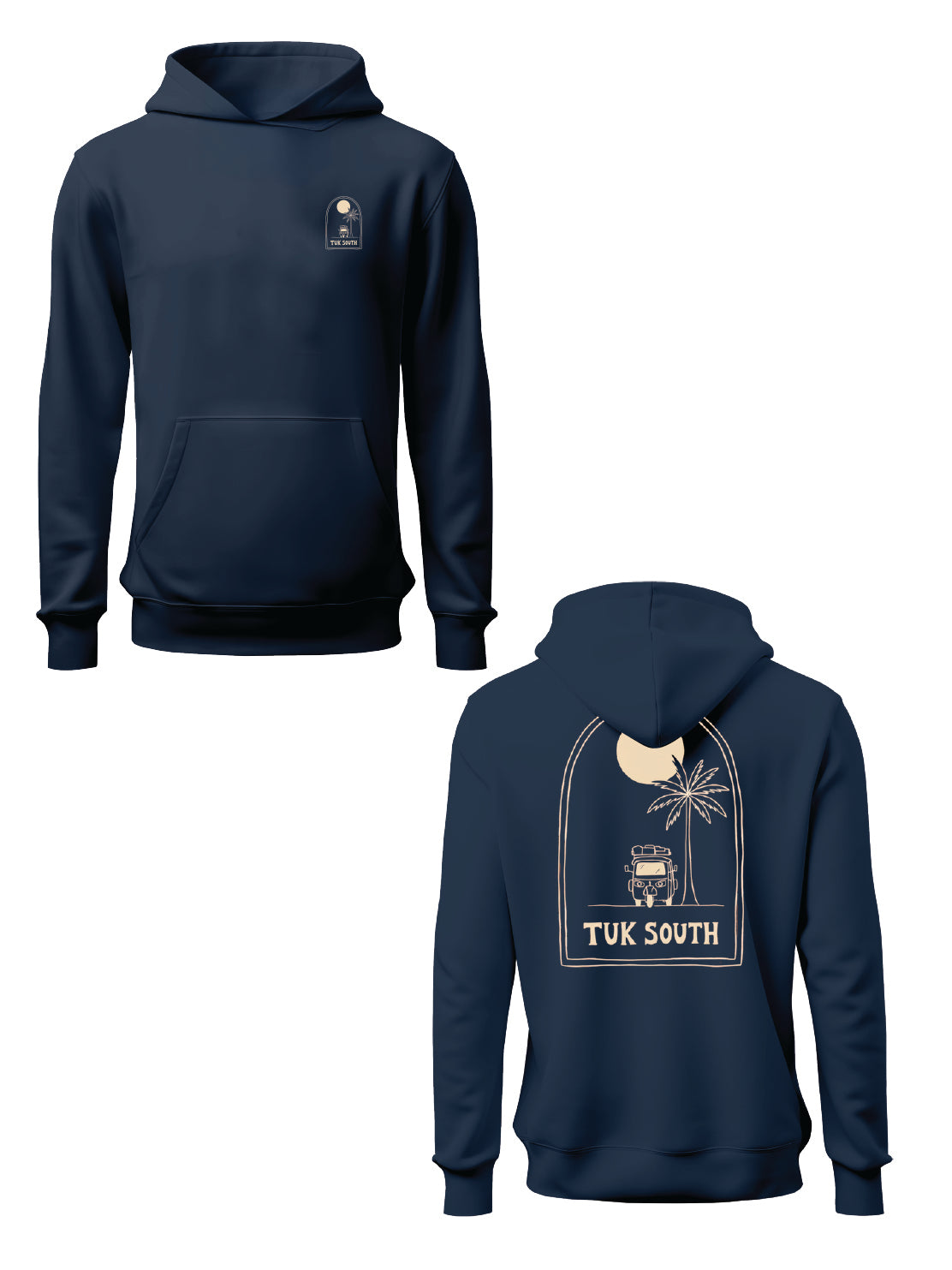 Kali Graphic Hoodies: Navy with Part of The Herd
