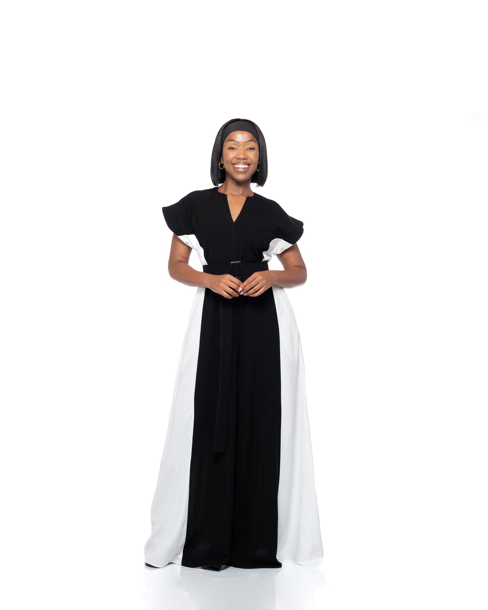Moderne Colourblock Palazzo Jumpsuit